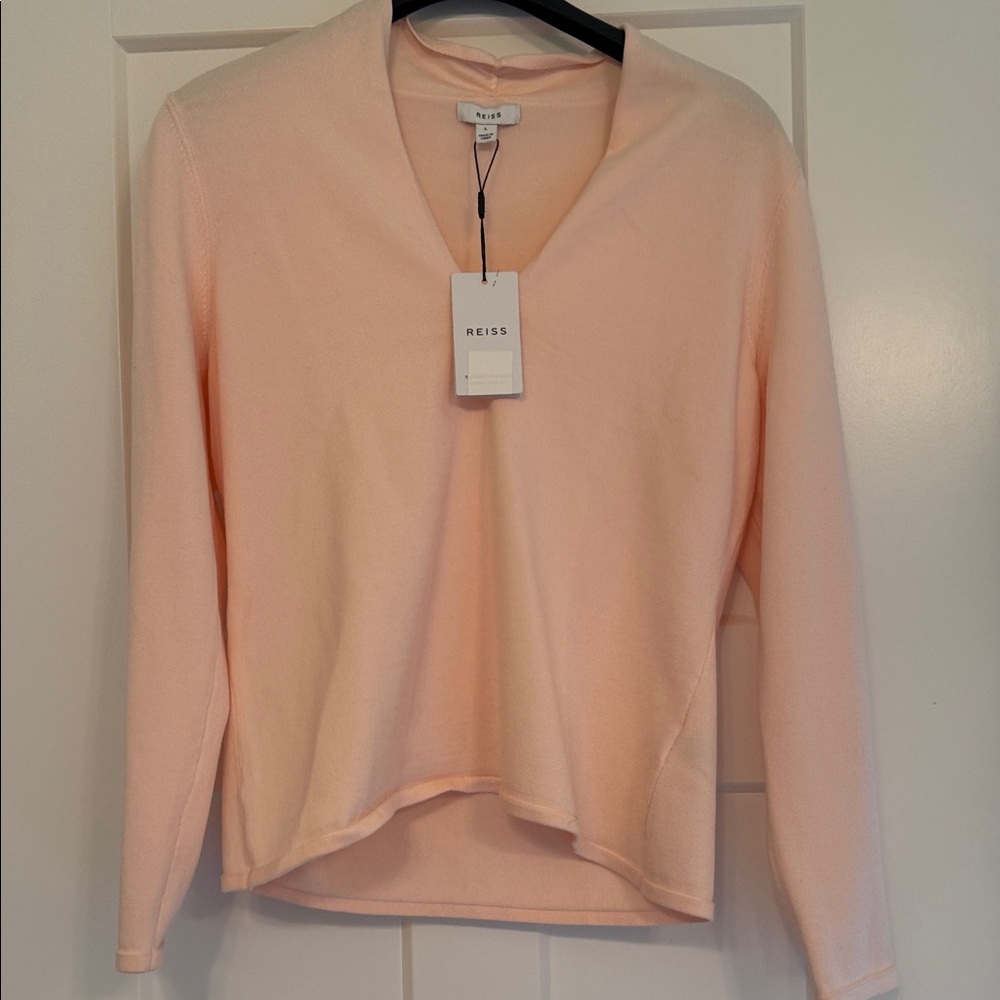 Reiss Soft Peach Long Sleeve Blouse